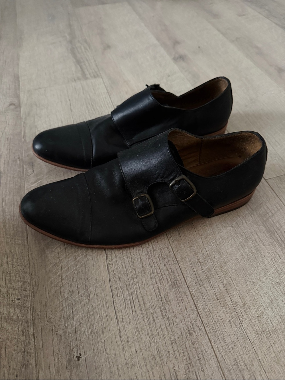 Men's Double Monk Strap Loafers - Black